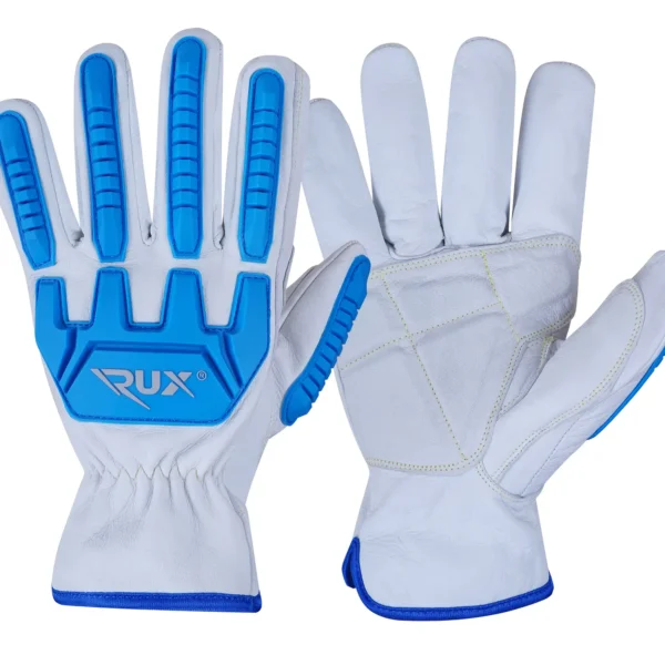 White Blue Gloves
