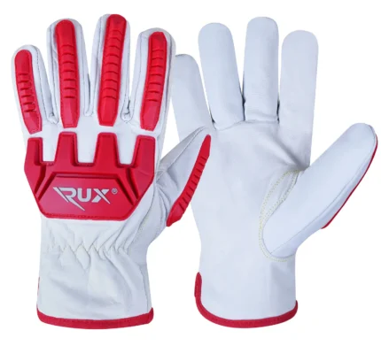 WinterWork Insulated Leather Gloves (Red)